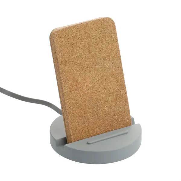 Wireless charging stand made of cork and limestone; comes with 39"... from ASI 66887 PCNA / Leeds
