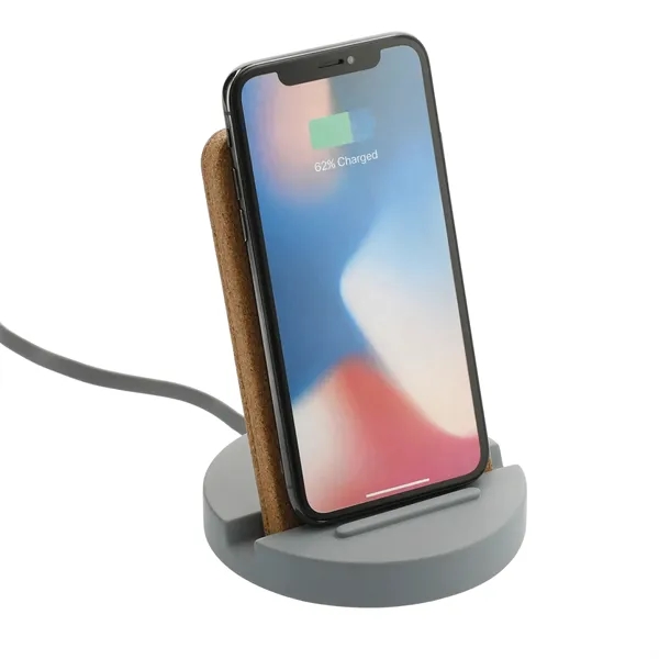 Wireless charging stand made of cork and limestone; comes with 39"... from ASI 66887 PCNA / Leeds
