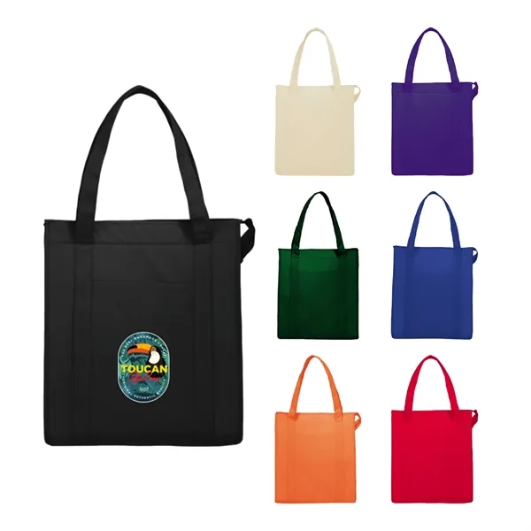9" x 15" x 13" non-woven, insulated tote bag with zippered... from ASI 66887 PCNA / Bullet