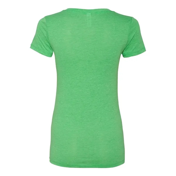 Women's triblend deep v-neck t-shirt with long and lean silhouette. Blank... from ASI 84358 S&S Activewear