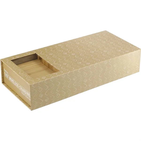 Wireless charging dock station and phone stand made of bamboo.... from ASI 66887 PCNA / Leeds