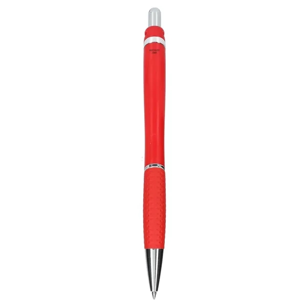 Recycled ABS plastic ballpoint pen with plunger action mechanism and gel... from ASI 66887 PCNA / Bullet