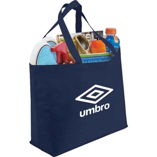 Non-woven shopping tote bag with 19" double handles.... from ASI 66887 PCNA / Bullet