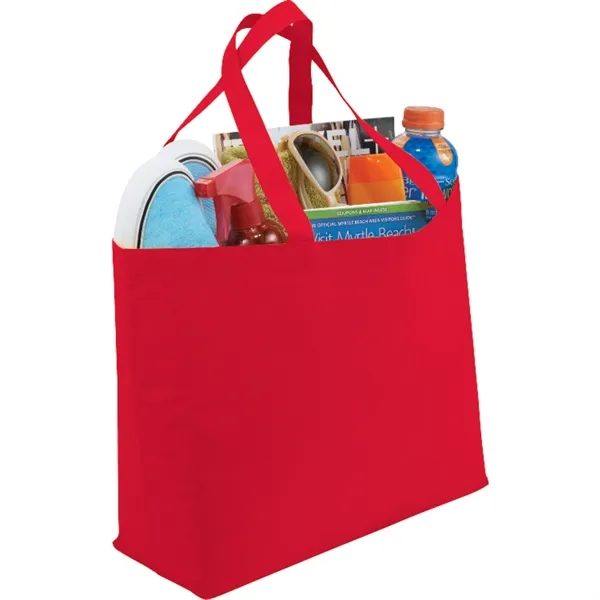 Non-woven shopping tote bag with 19" double handles.... from ASI 66887 PCNA / Bullet
