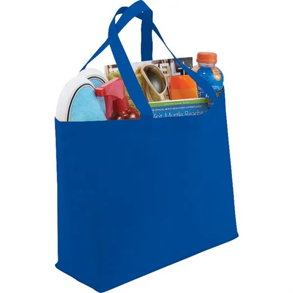 Non-woven shopping tote bag with 19" double handles.... from ASI 66887 PCNA / Bullet