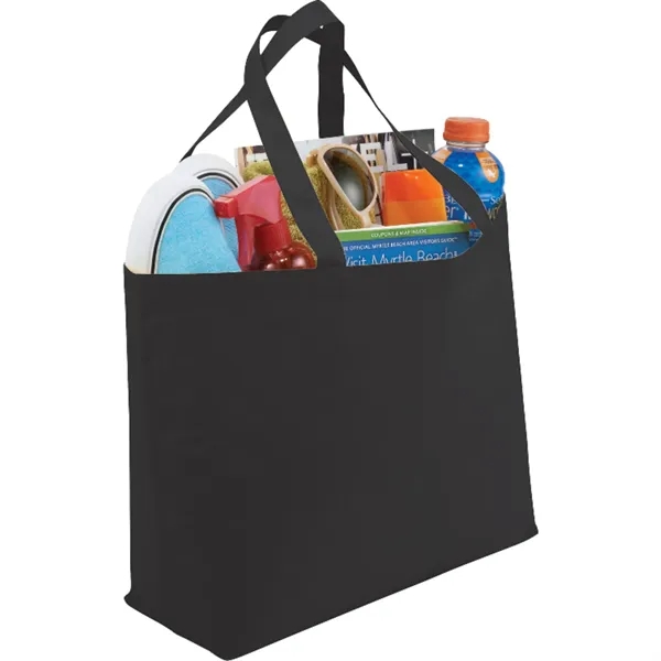 Non-woven shopping tote bag with 19" double handles.... from ASI 66887 PCNA / Bullet
