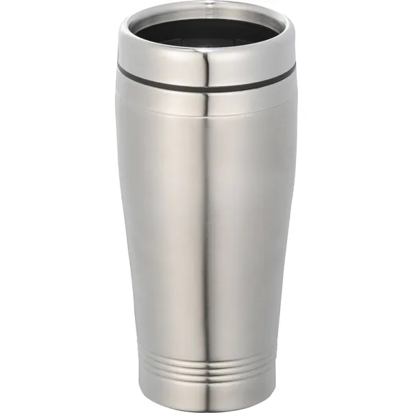 16 oz. double wall stainless steel tumbler with push-on, slide-lock lid.... from ASI 66887 PCNA / Bullet