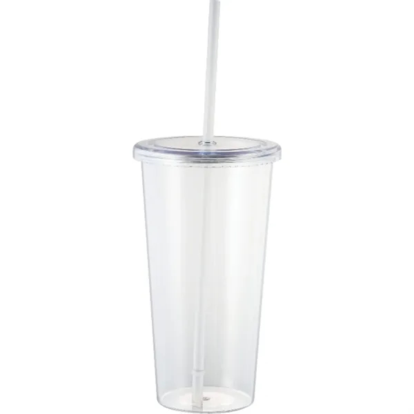 24 oz. single wall tumbler with twist-on lid and matching straw.... from ASI 66887 PCNA / Bullet