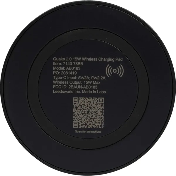 Quake 2.0 15W Wireless Charging Pad... from ASI 66887 PCNA / Leeds