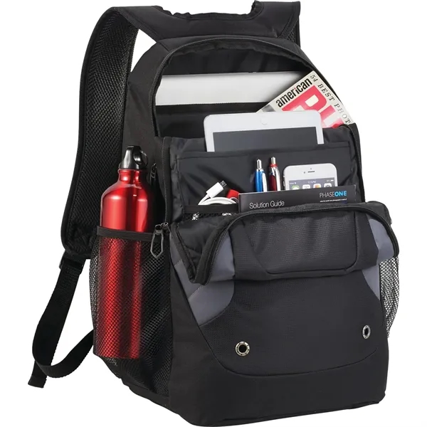 15" computer backpack with zippered main compartment and padded/adjustable shoulder straps.... from ASI 66887 PCNA / Leeds