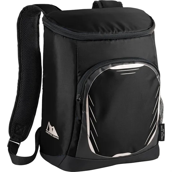18-can cooler backpack with PEVA lining, exterior zippered pocket, mesh pocket... from ASI 66887 PCNA / Leeds