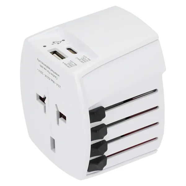 World travel adapter with Dual USB-A and Type-C ports.... from ASI 66887 PCNA / Leeds
