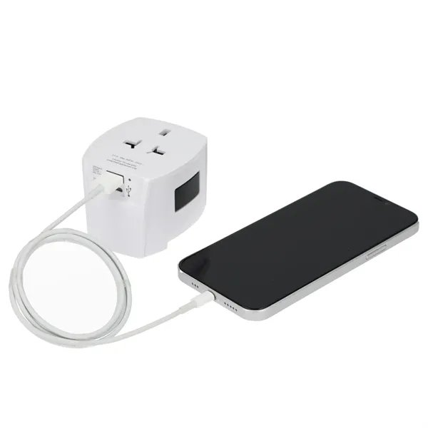 World travel adapter with Dual USB-A and Type-C ports.... from ASI 66887 PCNA / Leeds