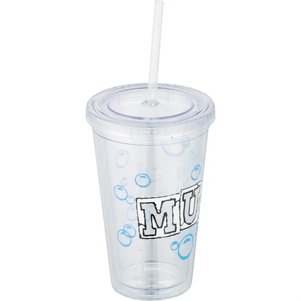 16 oz. double wall acrylic tumbler with lid and straw.... from ASI 66887 PCNA / Leeds