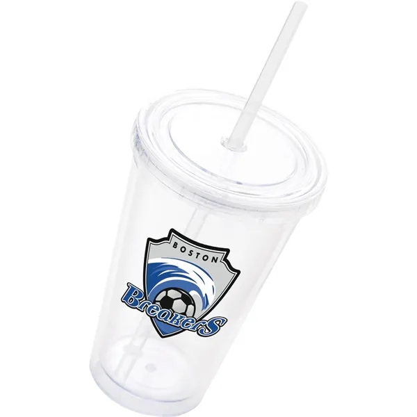 16 oz. double wall acrylic tumbler with lid and straw.... from ASI 66887 PCNA / Leeds