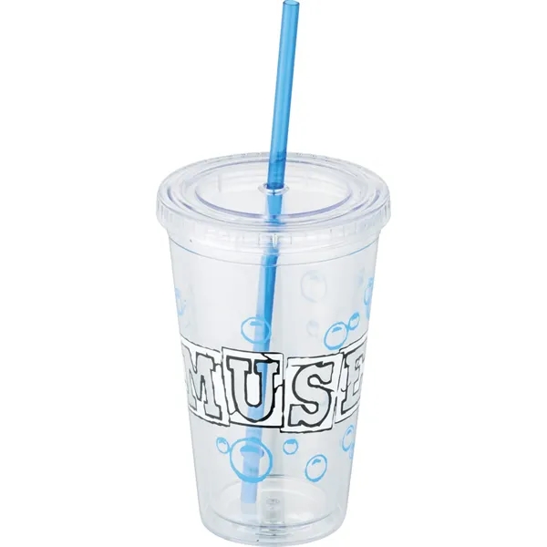 16 oz. double wall acrylic tumbler with lid and straw.... from ASI 66887 PCNA / Leeds