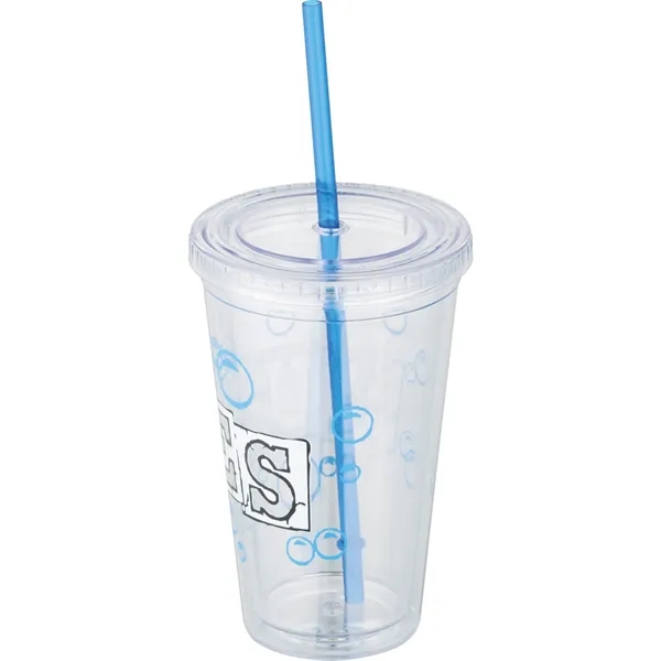16 oz. double wall acrylic tumbler with lid and straw.... from ASI 66887 PCNA / Leeds