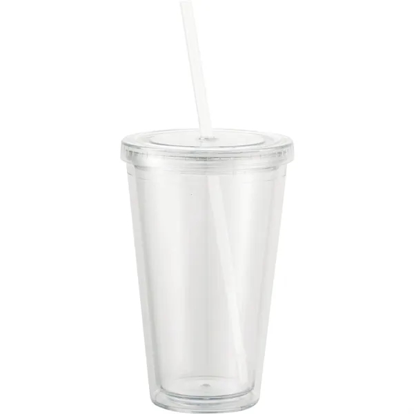 16 oz. double wall acrylic tumbler with lid and straw.... from ASI 66887 PCNA / Leeds