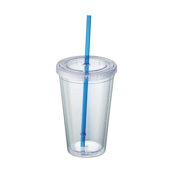 16 oz. double wall acrylic tumbler with lid and straw.... from ASI 66887 PCNA / Leeds