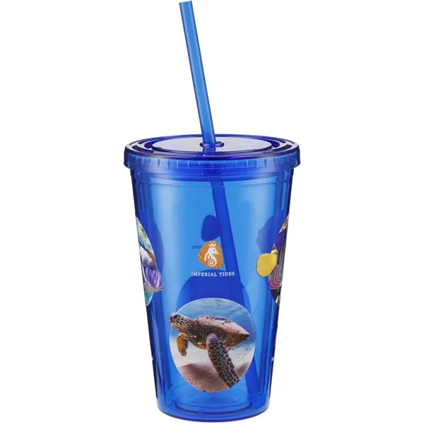 16 oz. double wall acrylic tumbler with lid and straw.... from ASI 66887 PCNA / Leeds
