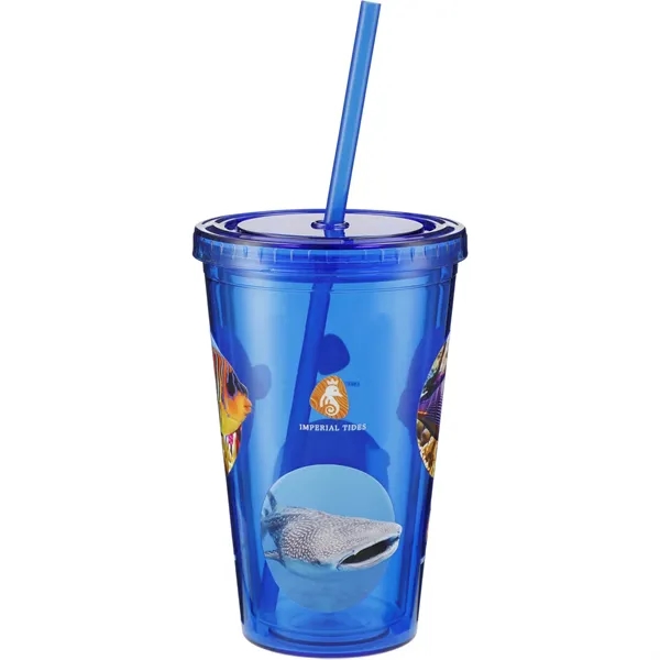 16 oz. double wall acrylic tumbler with lid and straw.... from ASI 66887 PCNA / Leeds