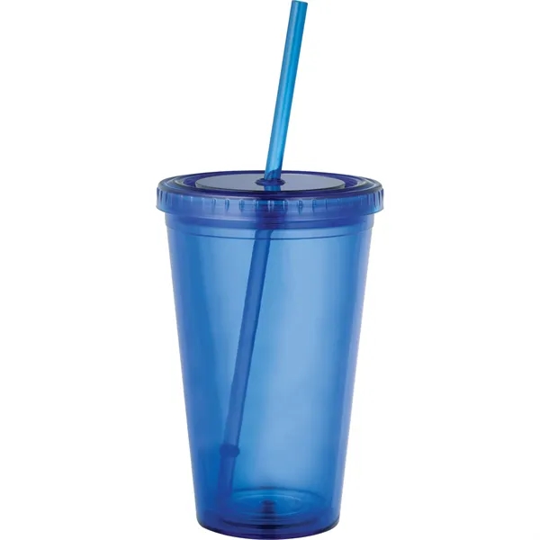 16 oz. double wall acrylic tumbler with lid and straw.... from ASI 66887 PCNA / Leeds