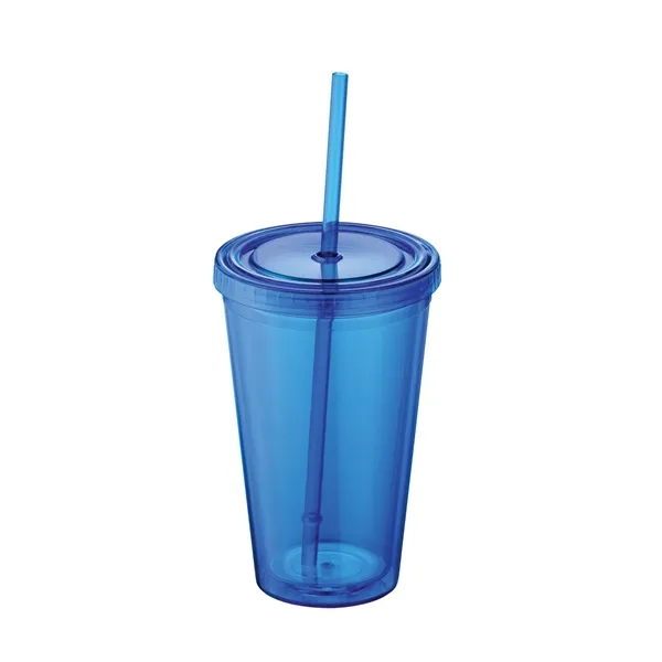 16 oz. double wall acrylic tumbler with lid and straw.... from ASI 66887 PCNA / Leeds