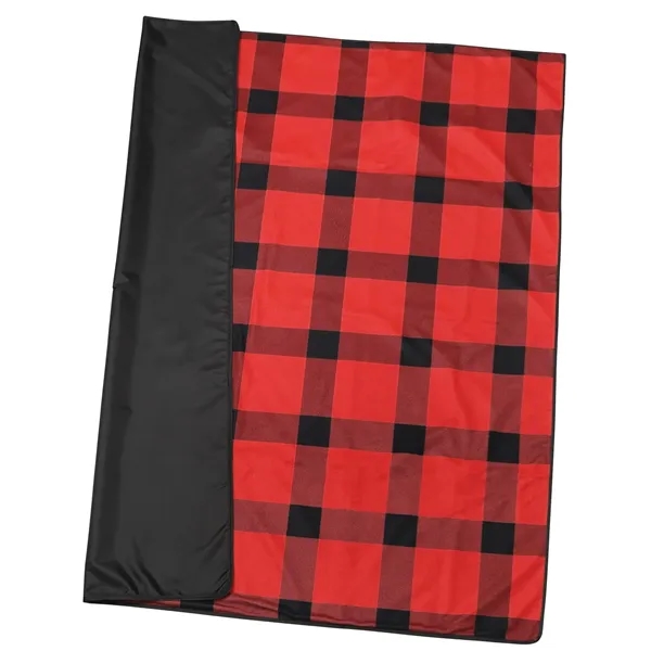 50" x 57" buffalo plaid fleece picnic blanket.... from ASI 66887 PCNA / Leeds