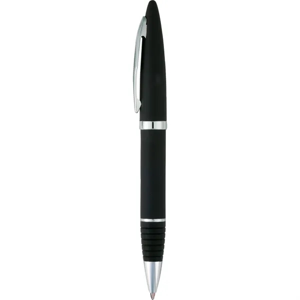 Twist action ballpoint pen with black ink. chrome contrast accents and... from ASI 66887 PCNA / Leeds