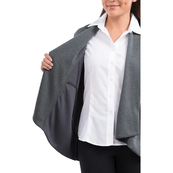 Women's knit blazer made with a distinctive shawl collar, tapered waist... from ASI 66887 PCNA / Trimark