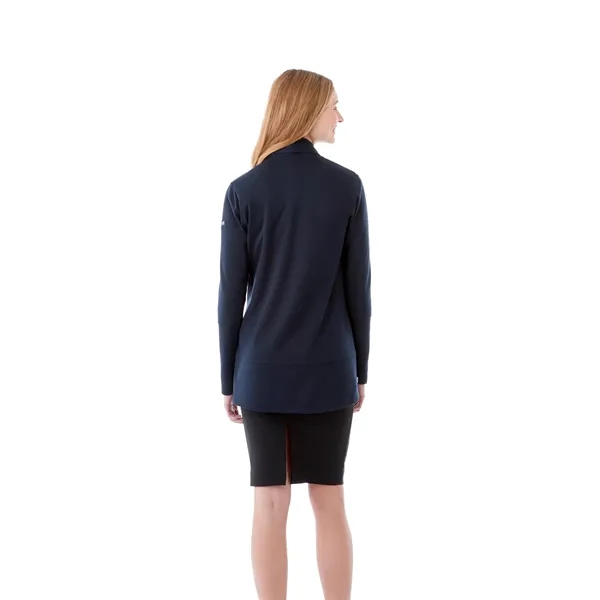Women's knit blazer made with a distinctive shawl collar, tapered waist... from ASI 66887 PCNA / Trimark