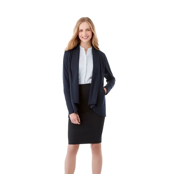 Women's knit blazer made with a distinctive shawl collar, tapered waist... from ASI 66887 PCNA / Trimark