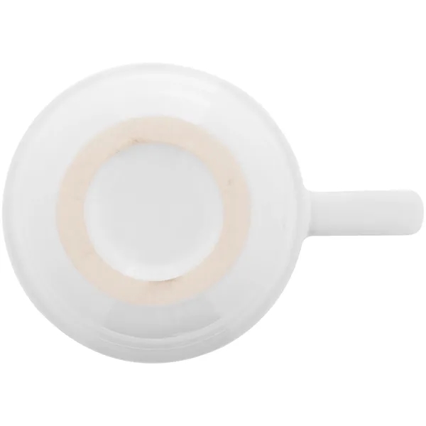 16 oz stackable ceramic mug with glossy colored exterior and matching... from ASI 51197 ETS Express, LLC