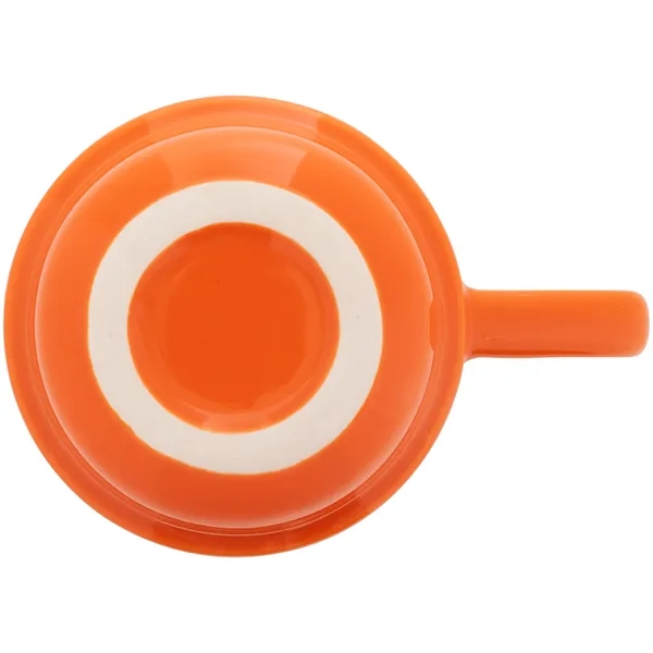 16 oz stackable ceramic mug with glossy colored exterior and matching... from ASI 51197 ETS Express, LLC