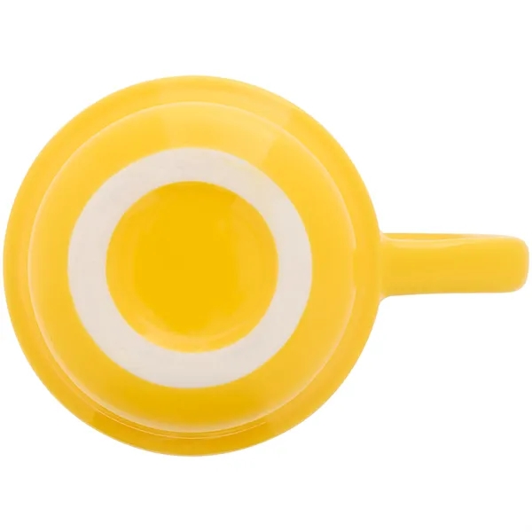 16 oz stackable ceramic mug with glossy colored exterior and matching... from ASI 51197 ETS Express, LLC