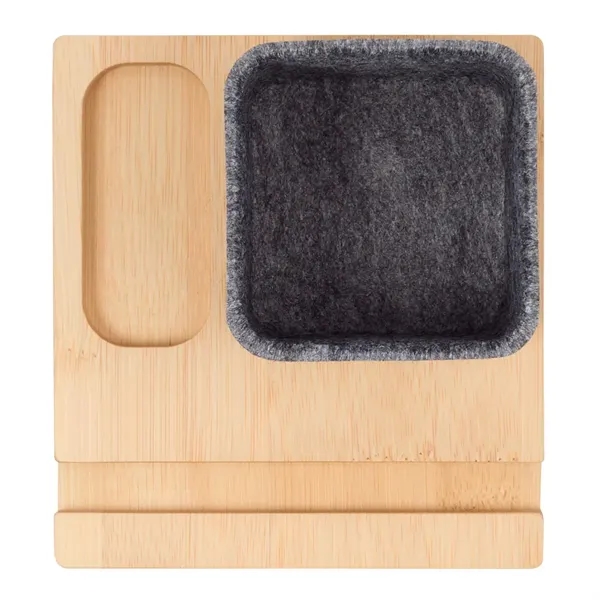 Recycled Felt & Bamboo Pen Holder... from ASI 66887 PCNA / Bullet