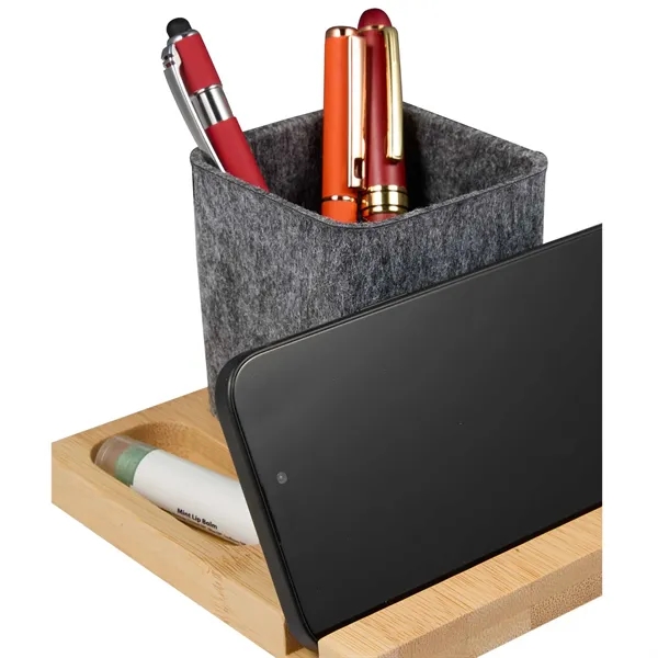 Recycled Felt & Bamboo Pen Holder... from ASI 66887 PCNA / Bullet