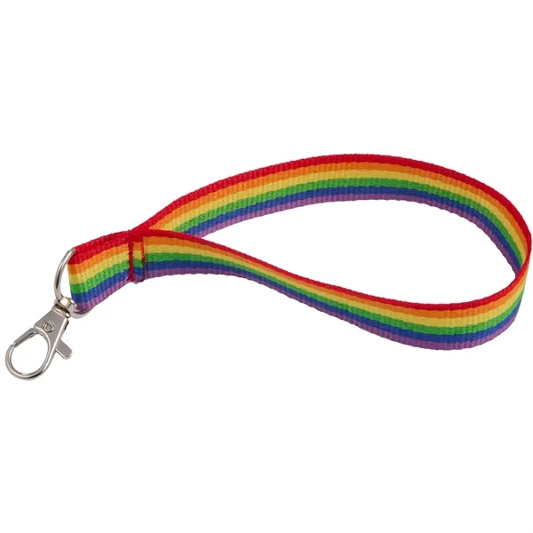 Recycled Rainbow Wrist Lanyard... from ASI 66887 PCNA / Bullet