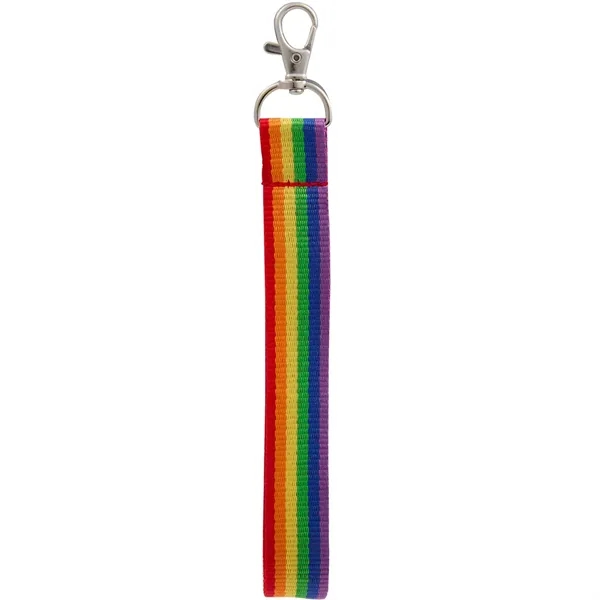 Recycled Rainbow Wrist Lanyard... from ASI 66887 PCNA / Bullet