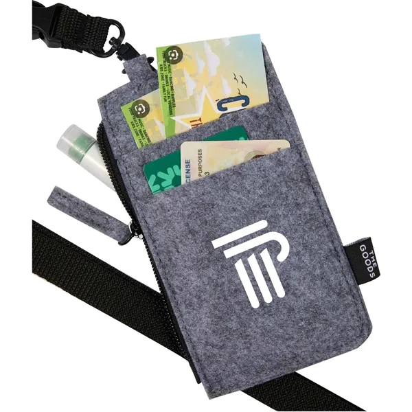THE GOODS™ Recycled Felt Lanyard Wallet... from ASI 66887 PCNA / Bullet