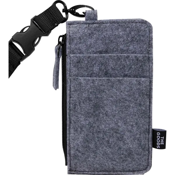 THE GOODS™ Recycled Felt Lanyard Wallet... from ASI 66887 PCNA / Bullet