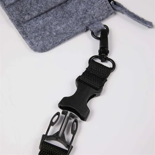 THE GOODS™ Recycled Felt Lanyard Wallet... from ASI 66887 PCNA / Bullet