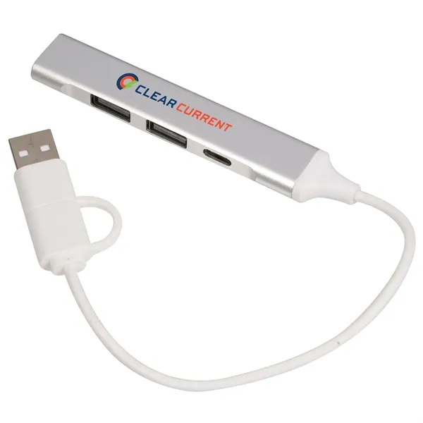 Recycled Aluminum 4-Port USB-A and C Hub... from ASI 66887 PCNA / Leeds