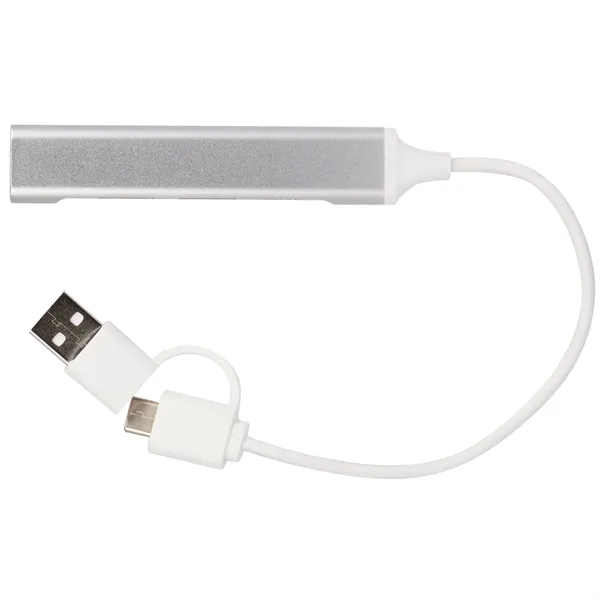 Recycled Aluminum 4-Port USB-A and C Hub... from ASI 66887 PCNA / Leeds