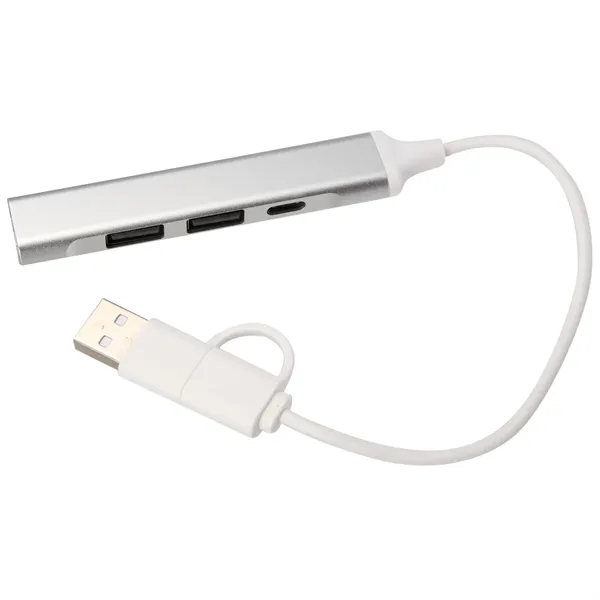 Recycled Aluminum 4-Port USB-A and C Hub... from ASI 66887 PCNA / Leeds
