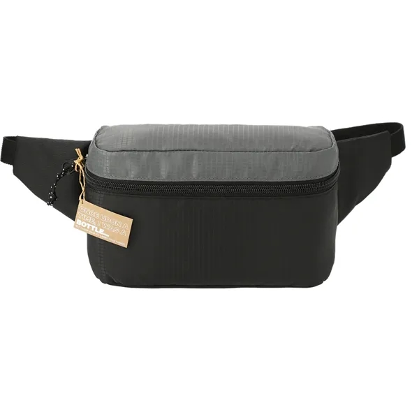 Recycled fanny pack with zippered main compartment and adjustable waist belt.... from ASI 66887 PCNA / Leeds
