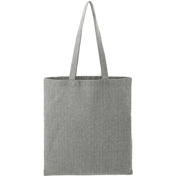 Recycled cotton herringbone tote bag with zippered pocket.... from ASI 66887 PCNA / Leeds