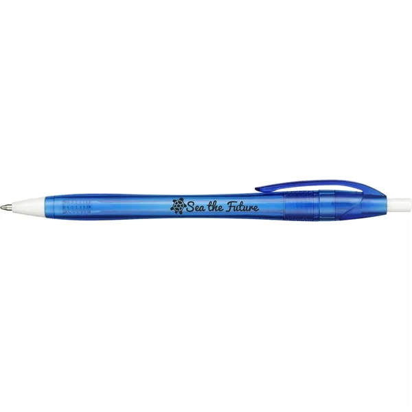 Plunger action ballpoint pen made with recycled PET.... from ASI 66887 PCNA / Bullet