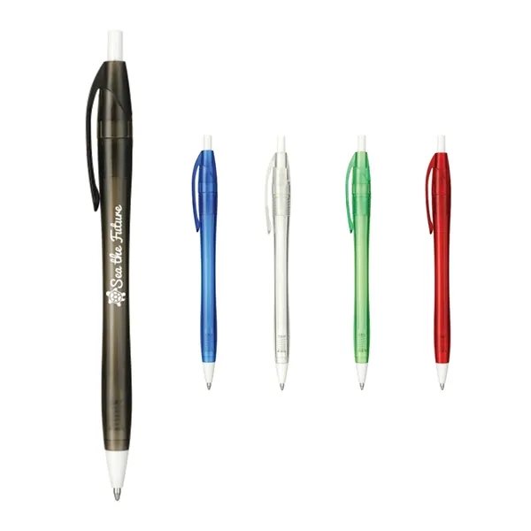 Plunger action ballpoint pen made with recycled PET.... from ASI 66887 PCNA / Bullet