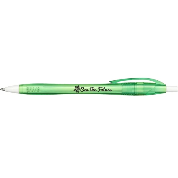 Plunger action ballpoint pen made with recycled PET.... from ASI 66887 PCNA / Bullet